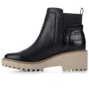 DOLCE VITA  Rango Black Croco Ankle Boots